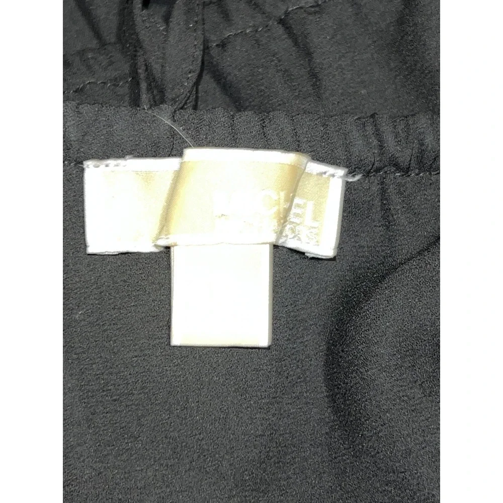 Michael Kors Black Off the Shoulder Ruffle Blouse Long Sleeve Elastic Hem Top 1X